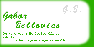 gabor bellovics business card